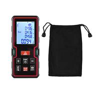 Vroomoto Mesure TéléMètre Numérique Mini TéléMètre 100 M 328 Pieds LCD rétro-éclairé Double Zone de Bulle Volume Pythagore avec 99 Enregistrements Compte à Rebours pour une Mesure Rapide