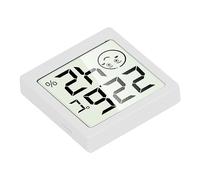 Vroomoto Mini Hygromètre Numérique Thermomètre Jauge Thermomètre Numérique Hygromètre Humidimètre Intérieur Support Magnétique Capteur de Détection D'évent pour Bureau Entrepôt (Blanche)