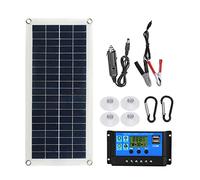 Vroomoto Panneau Solaire 18V 20W Double Kit de Charge Portable USB (Kit | Chargeur D'énergie Solaire, Polysilicium, Utilisation en Extérieur, Compatible Voiture RV Bateau, Double USB 5V, Interface