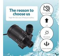 Vroomoto Pompe à Eau Submersible 12 V 24 V 12 M Ascenseur 50 DB à Faible | Pompe de Surpression, Boîtier PA, étanchéité IP68, Utilisation Hydroponique pour Fontaine de Lave-vaisselle, Eau Inférieure
