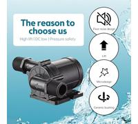 Vroomoto Pompe à Eau Submersible 12 V 24 V 12 M Ascenseur 50 DB à Faible | Pompe de Surpression, Boîtier PA, étanchéité IP68, Utilisation Hydroponique pour Fontaine de Lave-vaisselle, Eau Inférieure