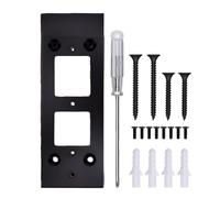 Vroomoto Support de Sonnette Vidéo, Support de Revêtement Antivol en ABS | Boîtier en Plastique Technique, Jeu de Vis, Nivellement Inégal des Panneaux, Plaque Murale, compatibilité Clignotante,