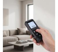 Vroomoto Télémètre Précision 1,5 Mm, Volume de Zone, 99 Enregistrements | Outil de Mesure Numérique, Boîtier Abs, Bricolage, Rénovation Domiciliaire, Unités M/In/Ft, Protection contre la Poussière
