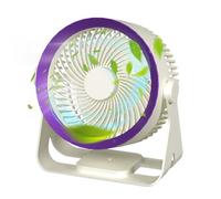 Vroomoto Ventilateur de Table avec Circulation D'Air, Ventilateur de Bureau Portable, électrique sans Fil, 3 Vitesses, Batterie Rechargeable 2000 MAh, Flux D'Air Puissant (Blanche)