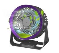 Vroomoto Ventilateur de Table avec Circulation D'Air, Ventilateur de Bureau Portable, électrique sans Fil, 3 Vitesses, Batterie Rechargeable 2000 MAh, Flux D'Air Puissant (Grise)