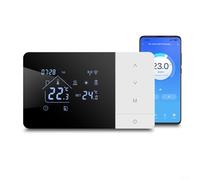 VRTYVEYBB Thermostat WiFi intelligent pour chaudières à gaz, pour contrôle par application Tuya, fonctionne avec Alexa et Google Home, alimentation par batterie/USB, mode chauffage et refroidissement