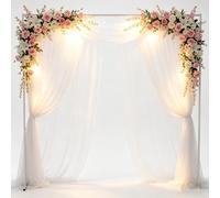 Vrygle Arche de mariage en métal 3 m, arche ronde pour ballons, arche à roses décoration DIY pour mariage anniversaire événement jardin fond
