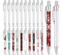 Vryzmo 10 Stylos à Bille à Sublimation avec Film Rétractable, Fournitures Scolaires pour le Bureau