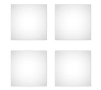 Vryzmo 4 Pièces Miroir Auto-Adhésif sans Verre Mince Flexible Bricolage Décoration Murale Miroir pour Chambre Familiale Placard Salle de Bain Facile à Installer Facile à Utiliser, S