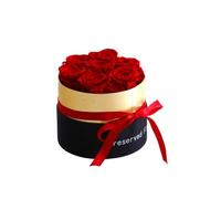 Vryzmo Niveau Romantique A Rose Éternelle dans une Boîte Cadeaux pour Femme, Véritable Rose Préservée, Ensemble Cadeau de Fleurs, Décoration D'Intérieur, Saint-Valentin, Mariage-C, Installation Facile