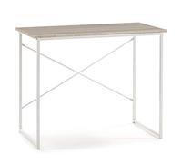 VS Venta-stock Bureau Cáceres Blanc,Table pour PC, Style Industriel, 90 (Long) x 50 (Profond) x 74 (Hauteur) cm