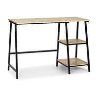 VS Venta-stock Bureau Lisboa Noir, Table pour PC, Style Industriel, 105 (Long) x 47 (Profond) x 75 (Hauteur) cm