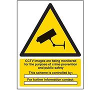 vsafety 6e031an-r "CCTV surveiller/Images sont signe d'avertissement de sécurité, en plastique rigide, Portrait, 150 mm x 200 mm, noir/jaune