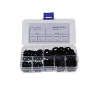 Vseutiac 350 Pièces Rondelle Plane Nylon Lot Anneaux Rondelles Plates Assortiment Entretoises Plates Tampon Vis Nylon Matériau Résistant Utilisable pour, Noir