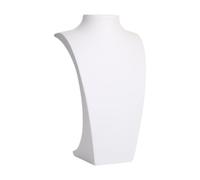 Vseutiac Bijoux Demi-chaîne de La Vitrine de Bush : Présentoir à Bijoux Fantaisie, Organisateur de Chaînes pour Commode, Bureau Ou Chambre, Blanc 15x10x26.5 Cm