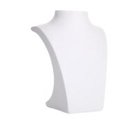 Vseutiac Bijoux Demi-chaîne de La Vitrine de Bush : Présentoir à Bijoux Fantaisie, Organisateur de Chaînes pour Commode, Bureau Ou Chambre, Blanc 14x10.5x19.5 Cm