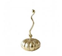 Vseutiac Objet Décoratif en Laiton Statue Citrouille Sculpture Ornement Cuivre Aspect Sculptural Relief Marqué Brillance Subtile Convient pour Salon Console Table Basse Vitrine, 200mm, Cuivre