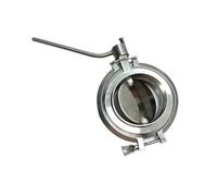 VSPPJYFG Vanne Papillon à Poudre en Acier Inoxydable, Pince à Poudre, vanne à Poudre de soudage de Fond de réservoir, Grande vanne de décharge(250 Ferrule 268)