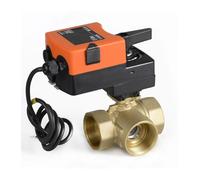 VSPPJYFG Vanne proportionnelle à Trois Voies de Type T 3/4'' AC/DC24V 0-10V modulante Marche/arrêt for la régulation du débit ou Le contrôle Marche/arrêt(4-20mA)