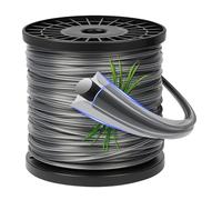 vsshe Fil de Débroussailleuse, Fil de Coupe Étoile 2,0mm/100m, Corde Robuste de Rechange en Nylon pour Débroussailleuse, Coupe Herbes Hautes, Jardin de Mauvaises Herbes, Végétation Dense Gris