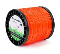 vsshe Fil de Débroussailleuse, Fil de Coupe Professionnel Rond 2,7mm/100m, Corde Robuste de Rechange pour Débroussailleuse, Coupe Herbes Hautes, Jardin de Mauvaises Herbes, Végétation Dense Orange
