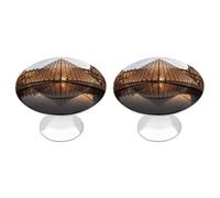 VstaDank Lot de 2 poignées de tiroir rondes robustes en acier inoxydable - Musée du Louvre à Paris - Boutons d'armoire - Boutons de tiroir de commode - Poignées de porte exquises