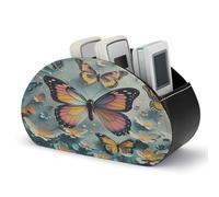 VstaDank Support de télécommande en cuir synthétique avec 5 compartiments Motif papillons mignons
