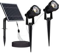 VT-20488 - Lot de 2 luminaires à piquet de terre solaire à LED, 1,2 W, 3 00