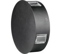 Applique ext. V-TAC 3W LED IP65 noire ronde 3000K