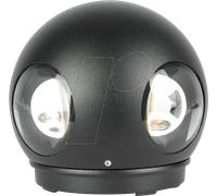 VT-218553 - Luminaire pour paroi, 5 W, 428 lm, 3 4000 K, noir, IP65, rond