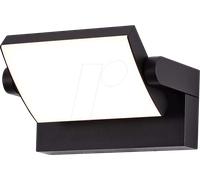 Applique murale LED d'extérieur, lampe de façade orientable, noire, IP65, L 21,2 cm