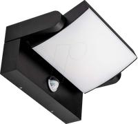 Applique ext. capteur mouvement noire LED 17W IP65 4000K