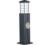 V-TAC Adaptateurs & Prises - 2 voies - Prises de jardin - E27 - IP44 - Foncé - Gris