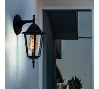 VTAC Lampe Murale Extérieure Lanterne ALU Veranda Terrasse Jardin IP44 Noir
