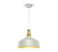 Vtac Suspension métal bois - Blanc