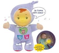 VTech - Louison, Mon Lumi Poupon, Poupée Doudou Bébé, Veilleuse Réglable, Jouet Musical Bébé, Musique Douce, Berceuses et Sons de la Nature, Cadeau de Naissance - Contenu en Français