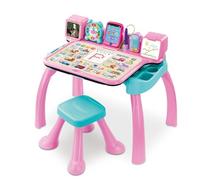 VTech – Bureau enfant Magi Bureau 6 en 1 interactif et musical – Table/chevalet/tableau noir – Rose