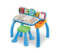 VTech - Magi Bureau Interactif et Musical 6 en 1 - Bureau Enfant avec Tabouret - Table de Jeux Éducative, Chevalet à Dessin et Tableau Noir à Craie - Cadeau Enfant Dès 3 Ans - Contenu en Français