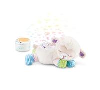 VTech - Manon, Lumi Mouton Nuit Étoilée 3 en 1, Peluche Apaisante, Veilleuse Bébé Musicale, Projection Lumineuse au Plafond, Musique Douce, Bruits Blancs, Cadeau de Naissance - Contenu en Français