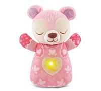 VTech - Mon Ourson Lumi Dodo Rose, Ours en Peluche Bébé, Veilleuse Musicale Nomade, Berceuses, Bruits Blancs et Sons de la Nature, Lavable en Machine, Cadeau de Naissance - Contenu en Français