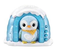 VTech - Veilleuse P’tit Pingouin Nuit Étoilée, Igloo Veilleuse Bébé Musicale, Projection Lumineuse au Plafond, Musique Douce, Bruits Blancs, Doudou Pingouin, Cadeau de Naissance - Contenu en Français