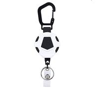 VTIDOBE Porte-badge rétractable - Enrouleur robuste - Boîtier solide - Fil d'acier - Mousqueton
