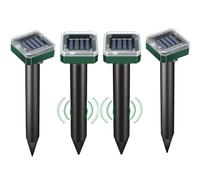 Vtizikl Lot de 4 ou 6 paquets de répulsifs solaires soniques pour extérieur - Piège à taupes imperméable pour extérieur - Pour dissuasion des taupes, rongeurs, campagnols, gopher, serpent, pelouse