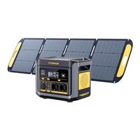 VTOMAN FlashSpeed 600 Générateur Électrique Portable avec 200W Panneau Solaire - 499Wh/600W(Crête 1200W) Charge Rapide en 1H, Batterie LiFePO4 Générateur Solaire, Capacité évolutive 2047Wh Pour Pêche