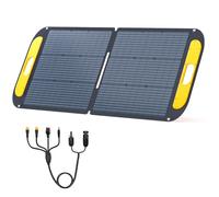 VTOMAN VS110 Panneau solaire portable 110W 18V, efficacité de 25% | Panneau solaire pliable avec certification IP67 étanche et adaptateurs Anderson XT60 XT90 DC5521 et supports réglables