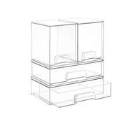 Vtopmart Lot de tiroirs de rangement empilables en plastique transparent pour maquillage, cosmétiques, fournitures de beauté, 4,7 cm de haut et 30,5 cm de large