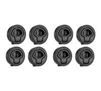 Vueqkueg Serrure encastré fermeture noir | Marque en plastique noir, 8 pièces de loquets à tirette ronde, diamètre 61 mm, encastré.