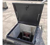 VUIKLCty Couvercle de Trappe de Toit en métal, Couvercle de Sortie de Regard/Cave étanche à la Pluie, Couvercle de puits de lumière rectangulaire for Grenier(50 * 50cm)