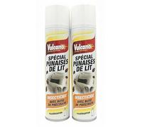 VULCANO Aérosols Contre Punaises de Lit et Puces 2x400ml | Effet Barrière, Choc et longue durée