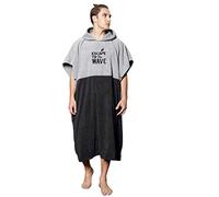 Vulken Peignoir de Plage épais à Capuche pour Homme - Poncho de Surf pour Un Changement Facile en Public - Tissu éponge Microfibre à séchage Rapide pour la Plage, la Piscine, Le lac et Le Parc